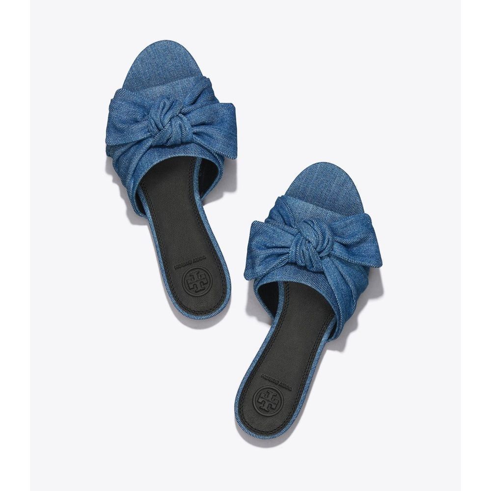 Tory Burch Annabelle Bow Slides Size 5.5 - image 3